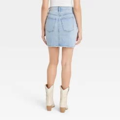 Women's High-Rise Denim Mini Skirt - Universal Thread™ Light Wash