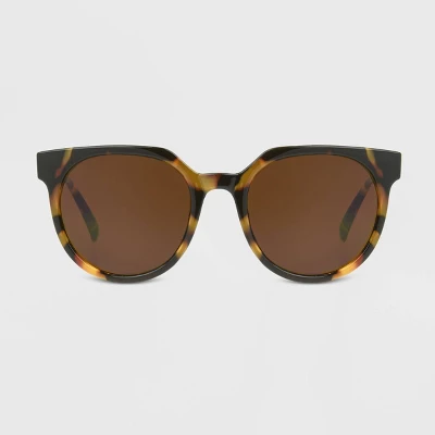 Women's Tortoise Shell Print Angular Square Sunglasses - Universal Thread™ Brown 1 Women's Tortoise Shell Print Angular Square Sunglasses - Universal Thread™ Brown