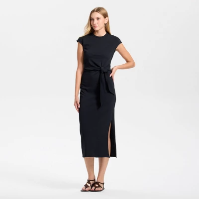 Women's Short Sleeve Side Knot Maxi Bodycon Dress - Universal Thread™ 1 Women's Short Sleeve Side Knot Maxi Bodycon Dress - Universal Thread™