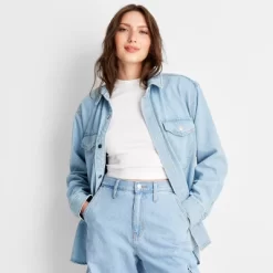 Women's Oversized Long Sleeve Collared Button-Down Denim Shirt - Universal Thread™ Light Wash -Universal Thread Shop GUEST 0f11b205 16ff 4bc8 872c 7aa4eb2a83b9