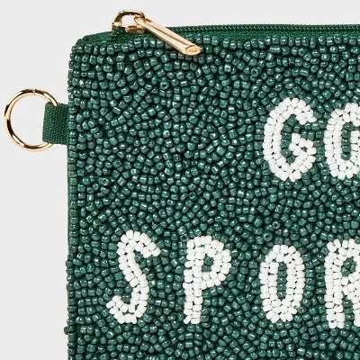 Go Sports Beaded Pouch - Universal Thread™ Green/White 3 Go Sports Beaded Pouch - Universal Thread™ Green/White - Image 3