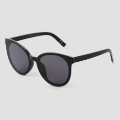 Women's Round Sunglasses - Universal Thread™ Off Black