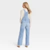 Women's Wide Leg Denim Overalls - Universal Thread™ Light Wash
