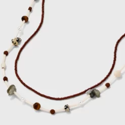 Necklace Semi-Precious Jasper Tiger Eye Labradorite Opal Beaded Necklace Set 2pc - Universal Thread™ -Universal Thread Shop GUEST 1bd3509e 1126 4b08 8a9f 026b4aeb7467