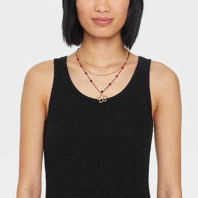 Mixed Quartz Stationed Chain And Beaded Necklace Set 3pc - Universal Thread™ 4 Mixed Quartz Stationed Chain And Beaded Necklace Set 3pc - Universal Thread™ - Image 4