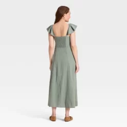 Women's Ruffle Sleeve Maxi A-Line Dress - Universal Thread™