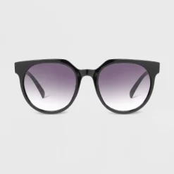 Women's Angular Square Sunglasses - Universal Thread™ Black