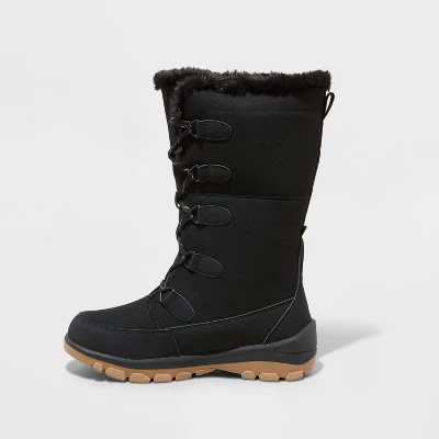 Women's Carla Tall Winter Boots - Universal Thread™ Jet Black 1 Women's Carla Tall Winter Boots - Universal Thread™ Jet Black