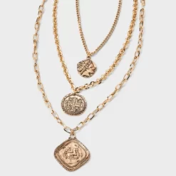 Coin Medallion Quartz Pendant Multi-Strand Necklace - Universal Thread™ Gold 7 Coin Medallion Quartz Pendant Multi-Strand Necklace - Universal Thread™ Gold -Universal Thread Shop GUEST 21e5146c 931b 44e7 882c 77dd5f743645
