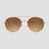 Women's Round Aviator Sunglasses - Universal Thread™ Gold
