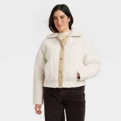 Women's Utility Faux Fur Jacket - Universal Thread™ White -Universal Thread Shop GUEST 2469a5dc 9ee1 4f40 be8f c578c039c4e3