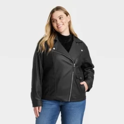 Women's Oversized Faux Leather Moto Jacket - Universal Thread™ Black 7 Women's Oversized Faux Leather Moto Jacket - Universal Thread™ Black -Universal Thread Shop GUEST 247de734 3ce9 4dd0 88b4 565ab5a421ae