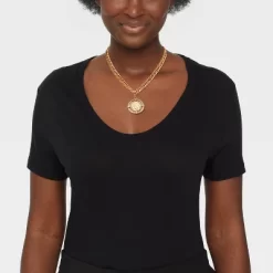 Coin Medallion Pendant Necklace - Universal Thread™ Gold