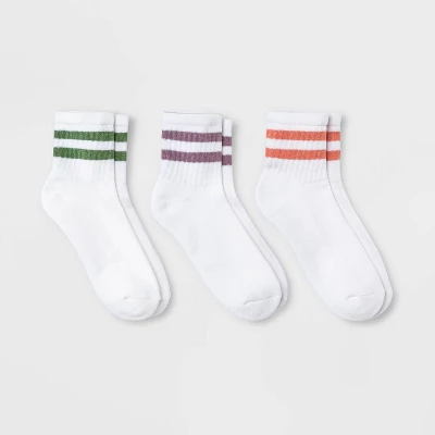 Women's Striped Cushioned Ankle Socks 3pk – Universal Thread™ 4-10 3 Women's Striped Cushioned Ankle Socks 3pk – Universal Thread™ 4-10 - Image 3