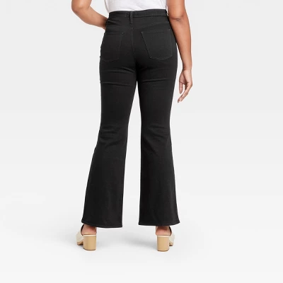 Women's High-Rise Flare Jeans - Universal Thread™ Black 4 Women's High-Rise Flare Jeans - Universal Thread™ Black - Image 4