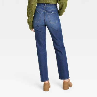 Women's High-Rise 90's Straight Jeans - Universal Thread™ Dark Wash 1 Women's High-Rise 90's Straight Jeans - Universal Thread™ Dark Wash
