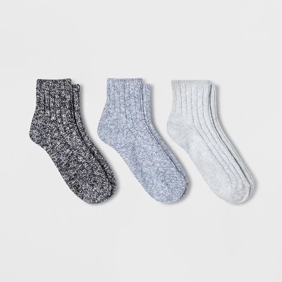 Women's Slub 3pk Ankle Socks - Universal Thread™ 4-10 4 Women's Slub 3pk Ankle Socks - Universal Thread™ 4-10 - Image 4
