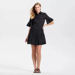 Women's Elbow Sleeve Poplin Mini Shirtdress - Universal Thread™