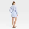 Women's Long Sleeve Tie-Front Mini Shirtdress - Universal Thread™