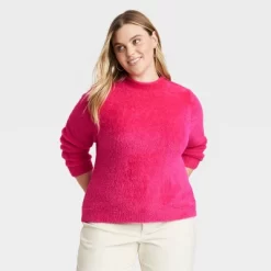 Women's Fuzzy Mock Turtleneck Pullover Sweater - Universal Thread™ -Universal Thread Shop GUEST 32885d6c 93b0 4380 819b b5c74499c74a