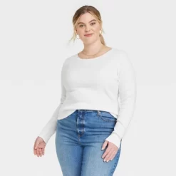 Women's Long Sleeve Shrunken Rib T-Shirt - Universal Thread™ -Universal Thread Shop GUEST 33768c74 4e96 47bb a9a1 9230c6f8e8d7