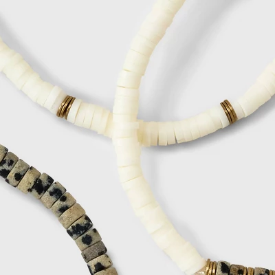 Semi-Precious Heishi Multi-Strand Bracelet Set 3pc - Universal Thread™ 3 Semi-Precious Heishi Multi-Strand Bracelet Set 3pc - Universal Thread™ - Image 3