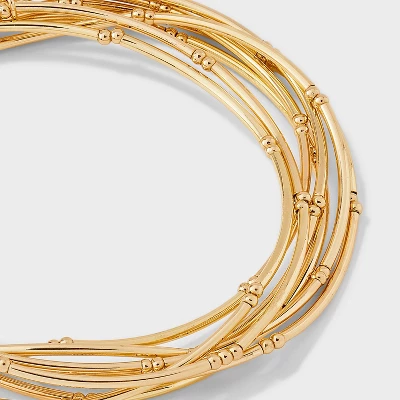 Tube Stretch Bracelet Set 7pc - Universal Thread™ Gold 2 Tube Stretch Bracelet Set 7pc - Universal Thread™ Gold - Image 2