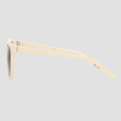 Women's Shiny Plastic Square Sunglasses With Gradient Lenses - Universal Thread™ Ivory: Scratch-Resistant, UV Protection 3 Women's Shiny Plastic Square Sunglasses With Gradient Lenses - Universal Thread™ Ivory: Scratch-Resistant, UV Protection - Image 3