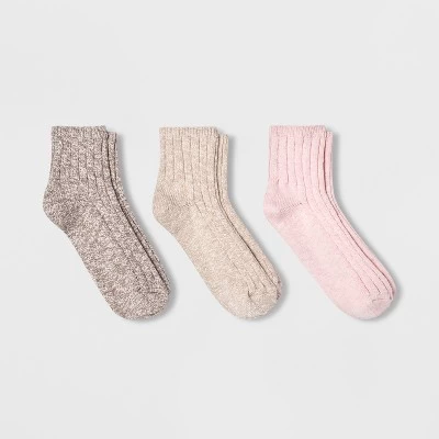 Women's Slub 3pk Ankle Socks - Universal Thread™ 4-10 2 Women's Slub 3pk Ankle Socks - Universal Thread™ 4-10 - Image 2