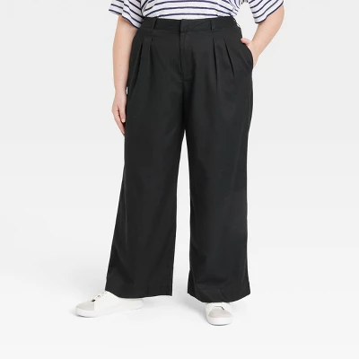 Women's High-Rise Loose Fit Pleated Chino Pants - Universal Thread™ 3 Women's High-Rise Loose Fit Pleated Chino Pants - Universal Thread™ - Image 3