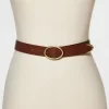 Women's Oval Center Bar Belt - Universal Thread™ Cognac