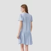 Women's Short Sleeve Lace Trim Mini A-Line Dress - Universal Thread™ Light Blue