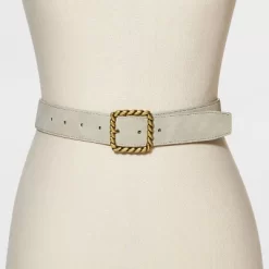 Women's Buckle Belt - Universal Thread™ Taupe