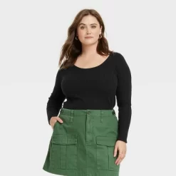 Women's Shrunken Rib Scoop Neck Pullover Sweater - Universal Thread™ -Universal Thread Shop GUEST 46d61cfa 4fa2 4665 91fb db8bdf303114