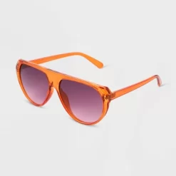 Women's Flat Top Cateye Sunglasses - Universal Thread™ Amber