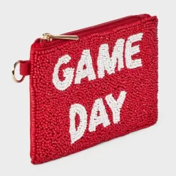 Gameday Beaded Pouch - Universal Thread™ Red/White