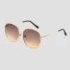 Women's Oversized Metal Round Sunglasses - Universal Thread™ Gold
