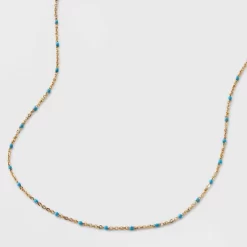 Turquioise Epoxy Beaded Necklace - Universal Thread™ Gold 5 Turquioise Epoxy Beaded Necklace - Universal Thread™ Gold -Universal Thread Shop GUEST 536fc9f6 be45 4d28 902f 3a76fcde7dfc