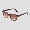 Women's Tortoise Shell Print Narrow Rectangle Sunglasses - Universal Thread™ Brown