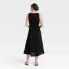 Women's Belted Gauze Midi A-Line Dress - Universal Thread™