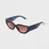 Women's Shiny Plastic Rectangle Sunglasses - Universal Thread™