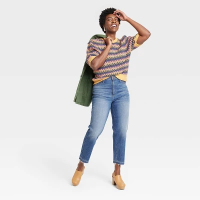 Women's High-Rise Vintage Straight Jeans - Universal Thread™ Indigo 5 Women's High-Rise Vintage Straight Jeans - Universal Thread™ Indigo - Image 5