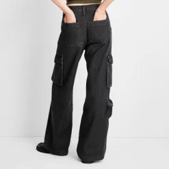Women's High-Rise Wide Leg Denim Cargo Pants - Universal Thread™