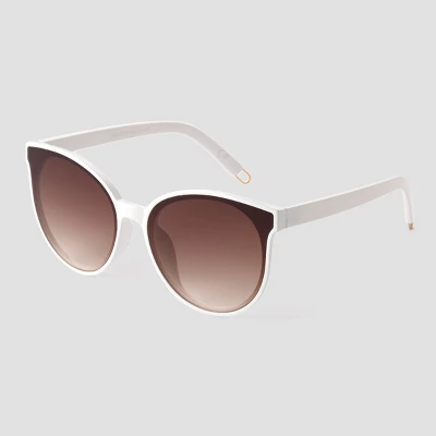 Women's Round Sunglasses - Universal Thread™ Off White 1 Women's Round Sunglasses - Universal Thread™ Off White