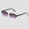 Women's Round Retro Metal Sunglasses - Universal Thread™ Black