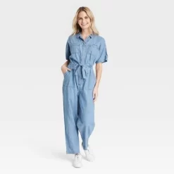 Women's Button-Front Short Sleeve Boilersuit - Universal Thread™ Indigo 6 Women's Button-Front Short Sleeve Boilersuit - Universal Thread™ Indigo -Universal Thread Shop GUEST 7ade1262 7338 4ed6 a7a9 37a00844e93a