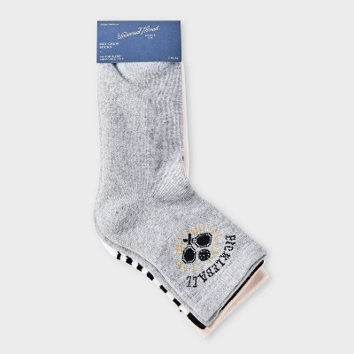 Women's Cushioned Striped 3pk Mid Crew Socks - Universal Thread™ 4-10 1 Women's Cushioned Striped 3pk Mid Crew Socks - Universal Thread™ 4-10