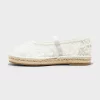 Women's Celia Floral Lace Mary Jane Espadrille Flat With Memory Foam Insole - Universal Thread™ White