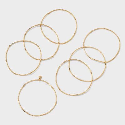 Tube Stretch Bracelet Set 7pc - Universal Thread™ Gold 1 Tube Stretch Bracelet Set 7pc - Universal Thread™ Gold