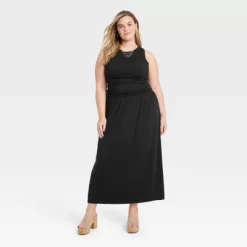 Women's Knit Midi Ruched Dress - Universal Thread™ -Universal Thread Shop GUEST 88ec941b bdbb 471c 92ab e1b09d66656c